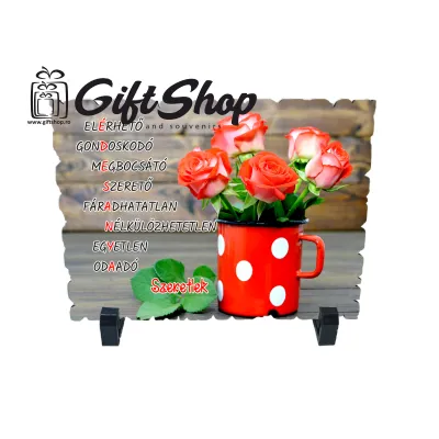 Edesanya szeretlek, placheta cu mesaj, model a